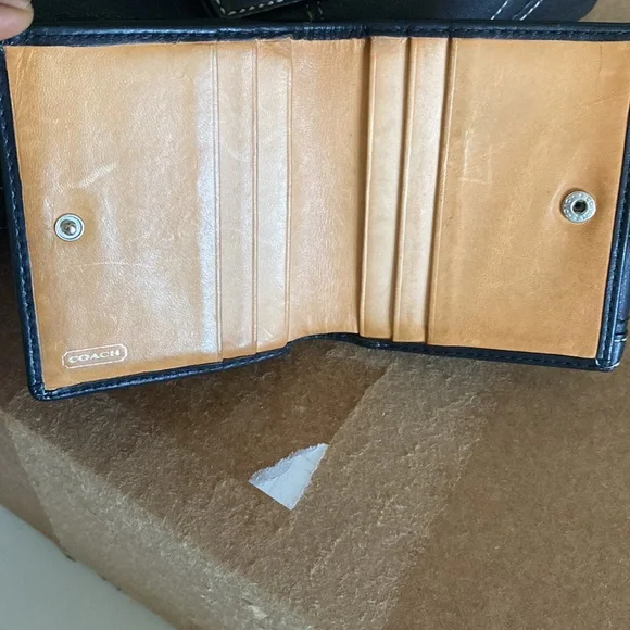 Coach purse handbag black 13"×10" with wallet - Picture 5 of 16